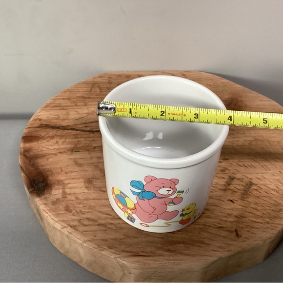 🟡 Vintage - Ceramic Crafted Baby Bear - Pink & Blue Container - Dated 1988 - Picture 9 of 10